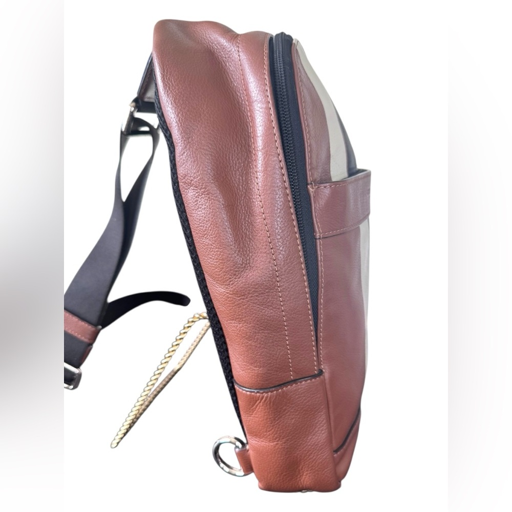 Coach Charles Varsity Leather Sling - Picture 3 of 8